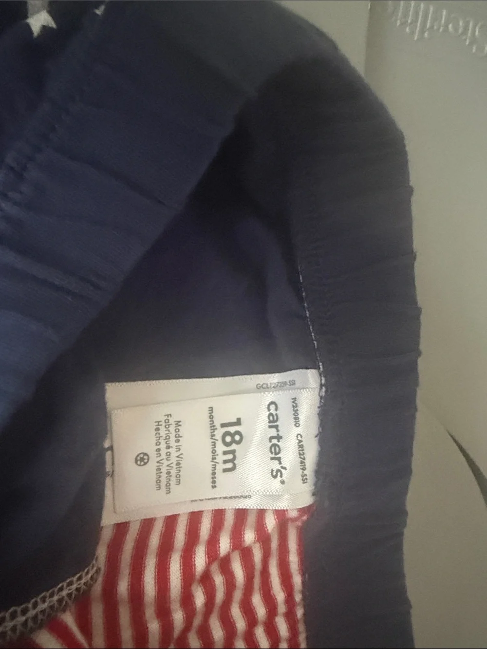 Carter's Red, White & Navy Star and Stripe Kids Shorts Set